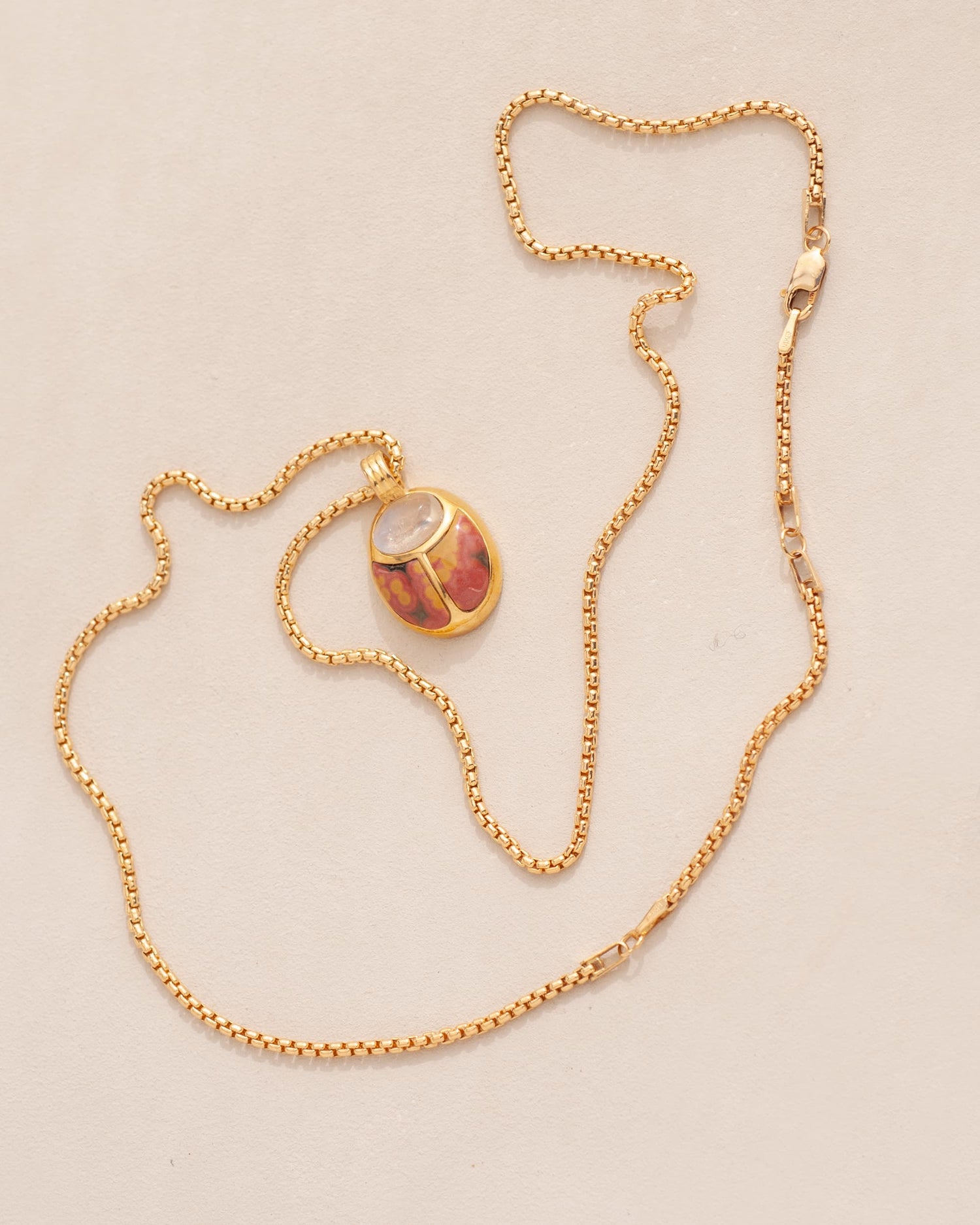 vermeil scarab pendant