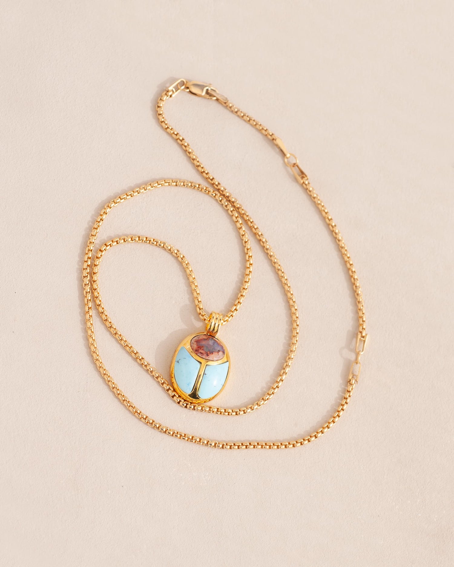 vermeil scarab pendant