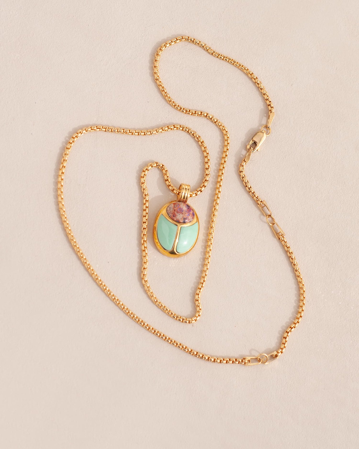 vermeil scarab pendant