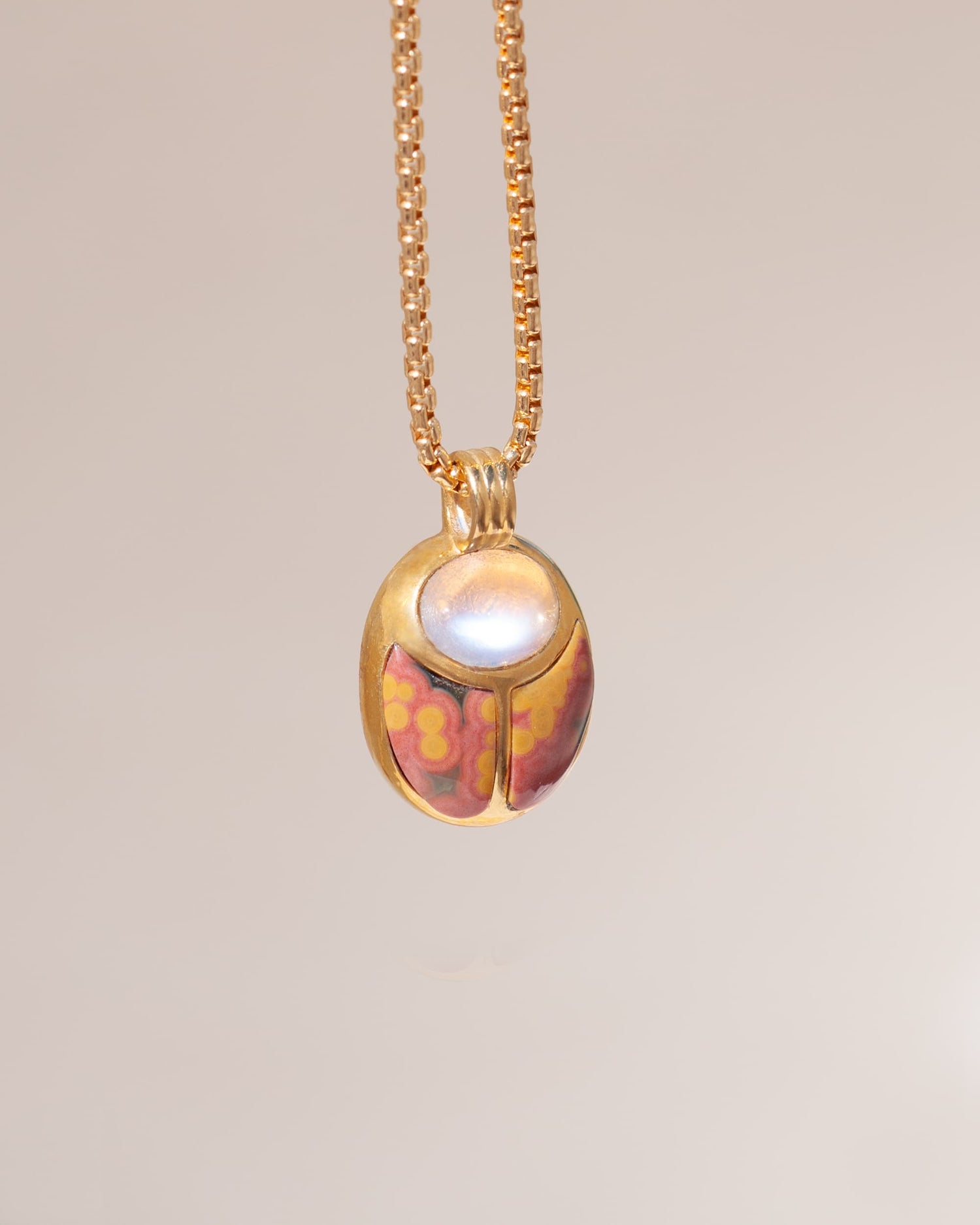 vermeil scarab pendant
