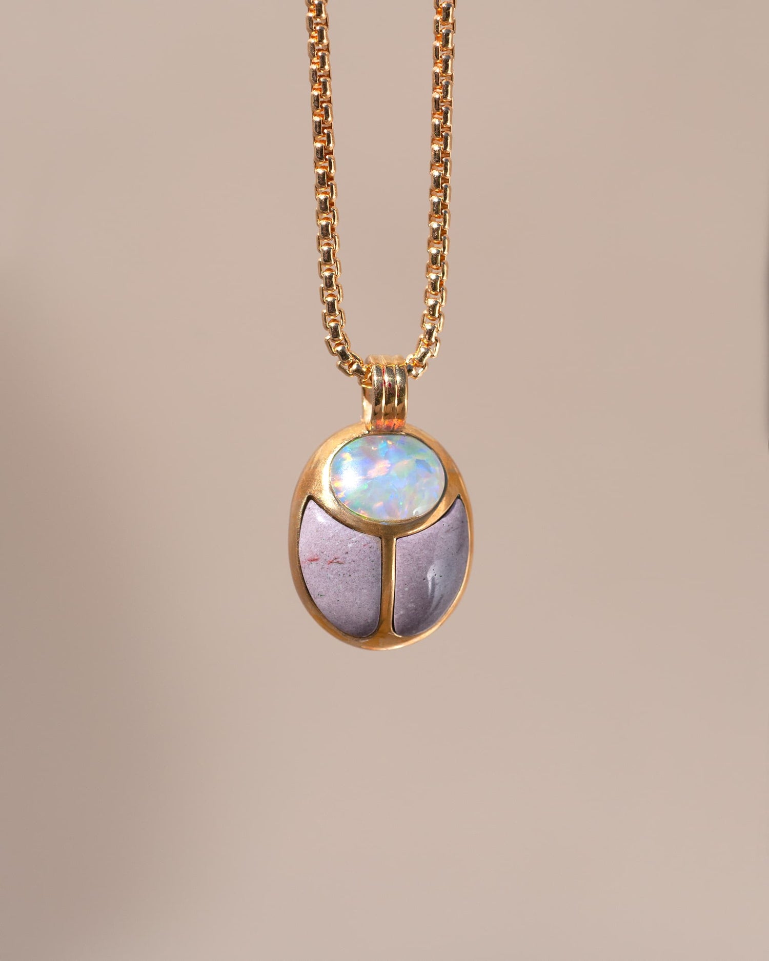 vermeil scarab pendant