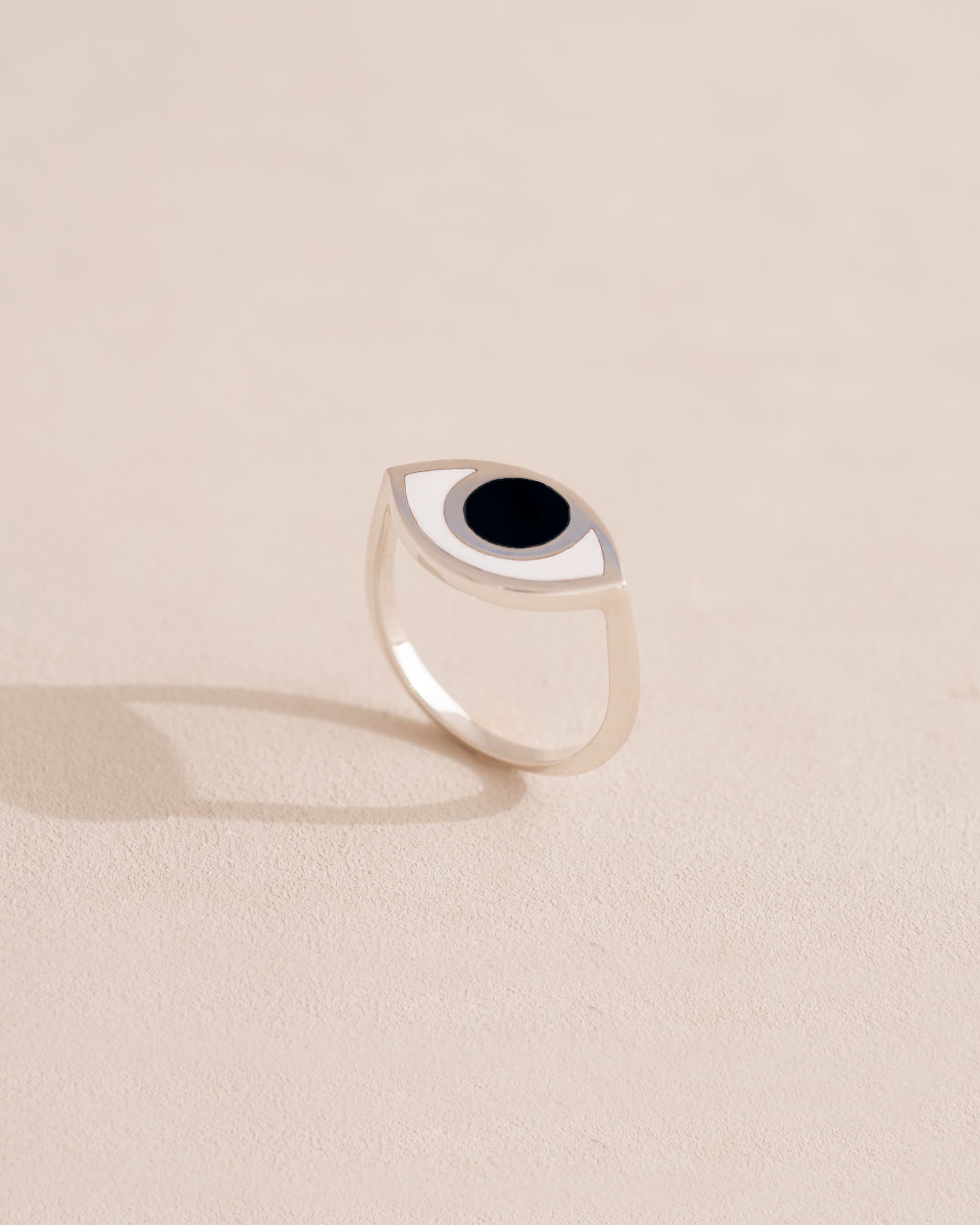 Third Eye ring - Onyx - Silver