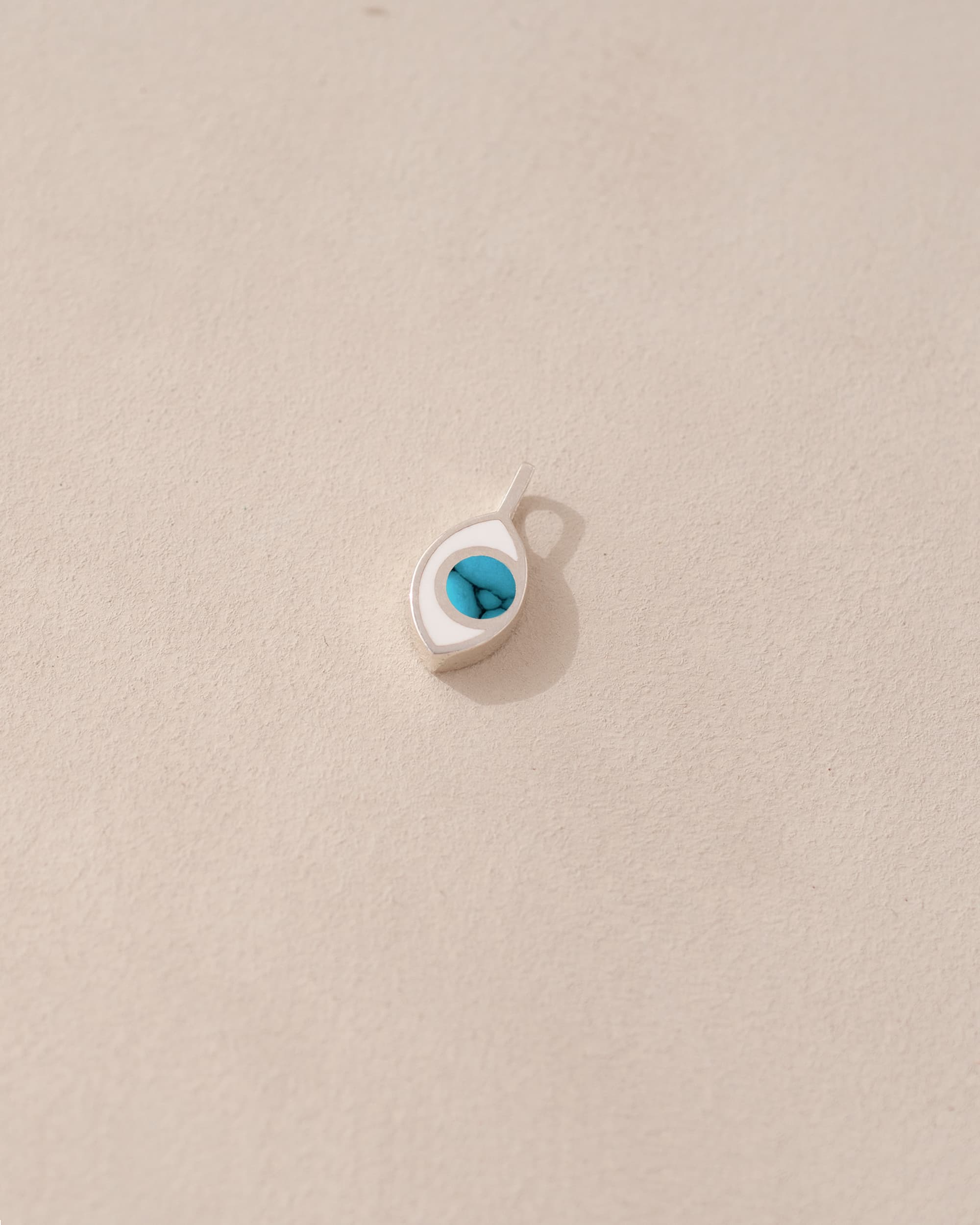 Third Eye charm - Turquoise - Silver