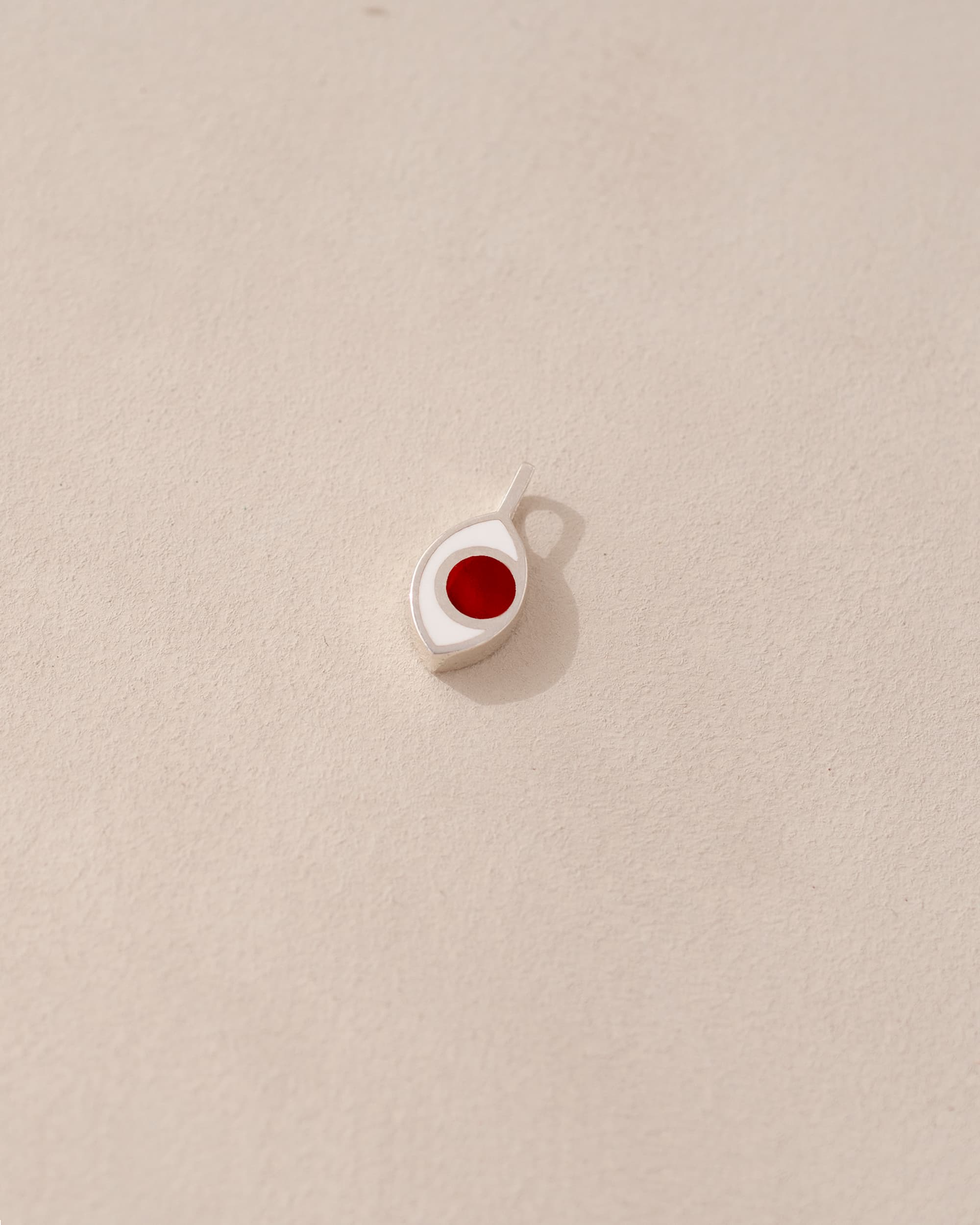 Third Eye charm - Carnelian - Silver
