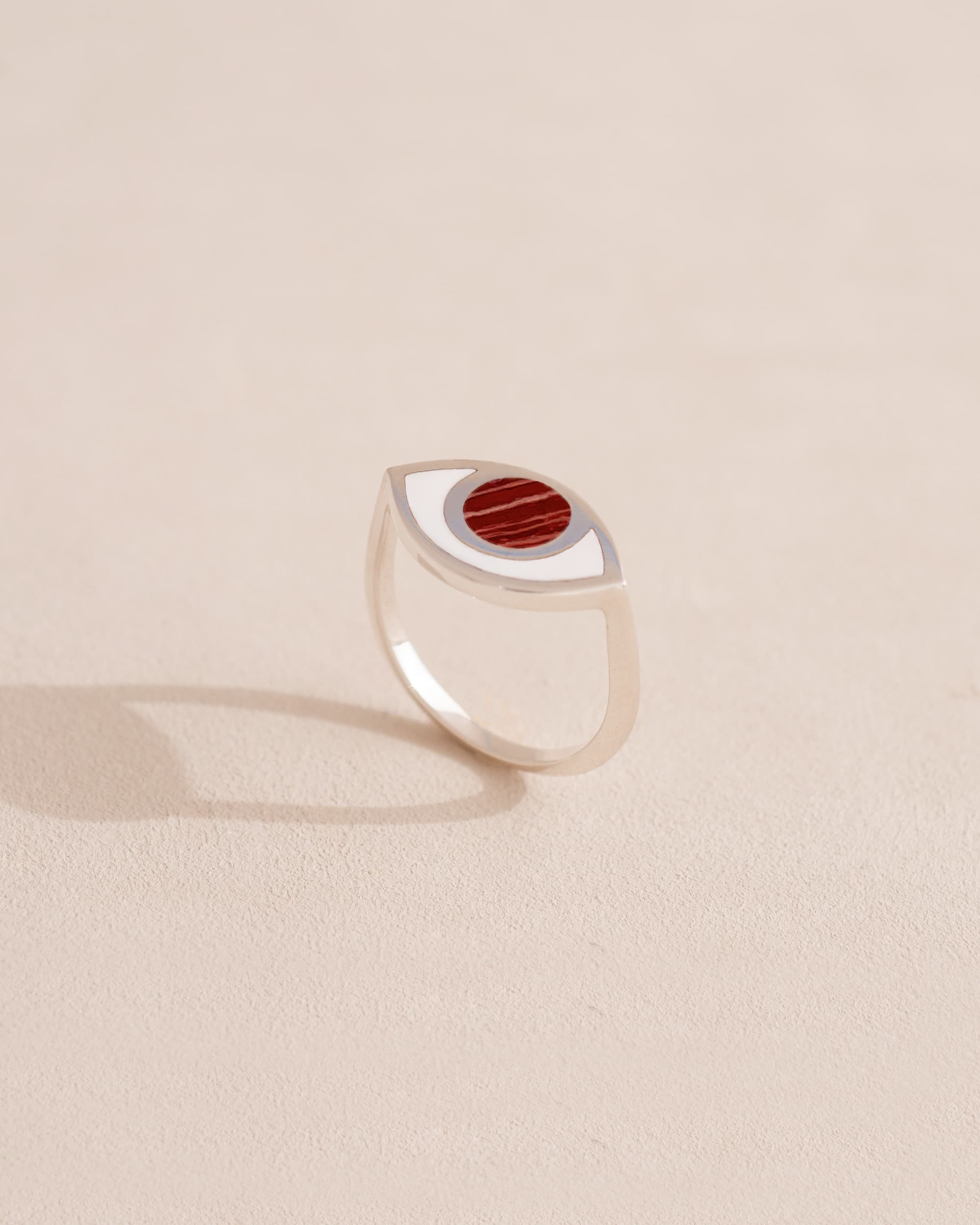 Third Eye ring - Snakeskin Jasper - Silver