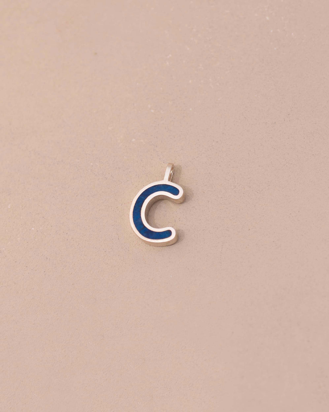 Letter Charm - Lapis Lazuli - Silver