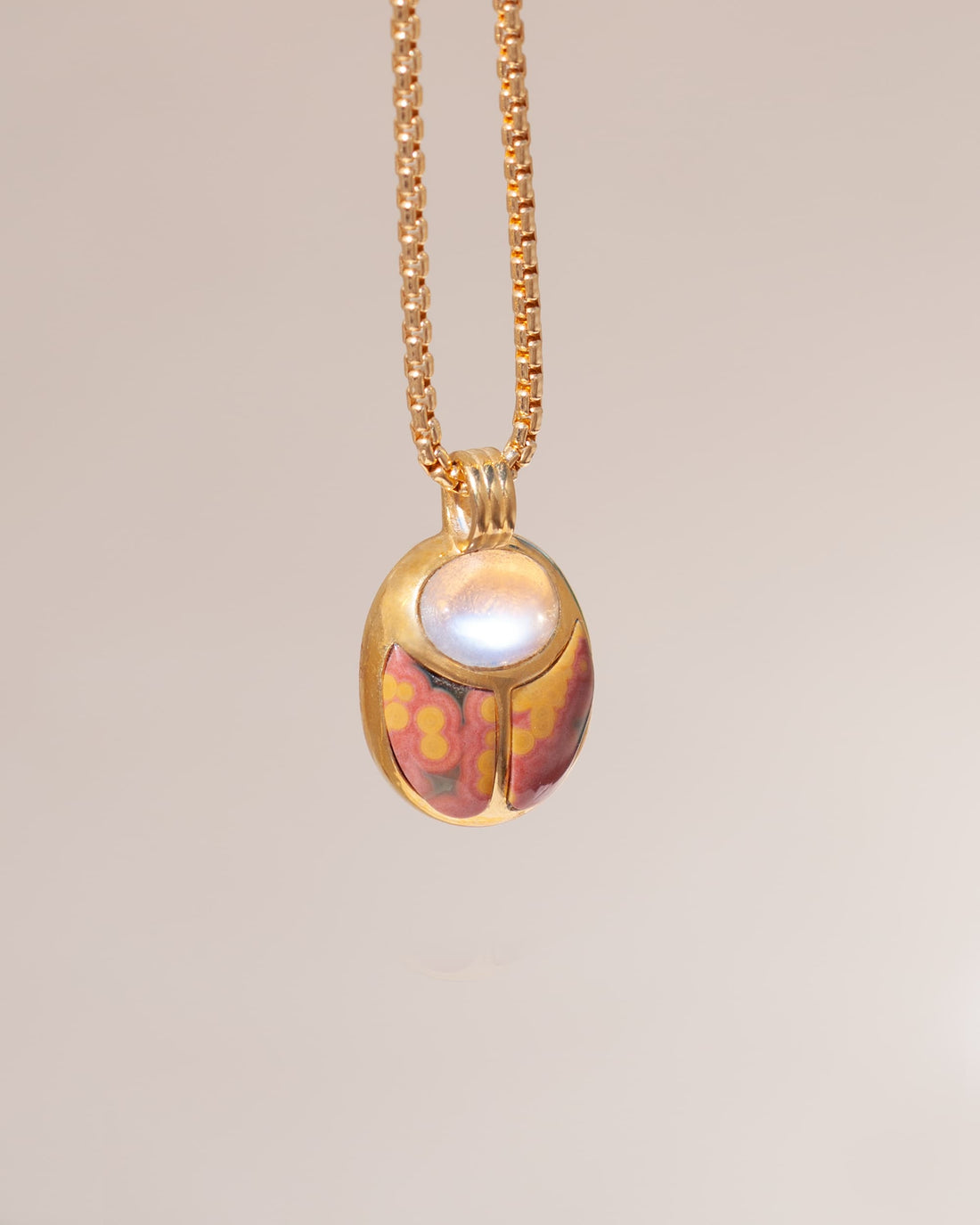 vermeil scarab pendant