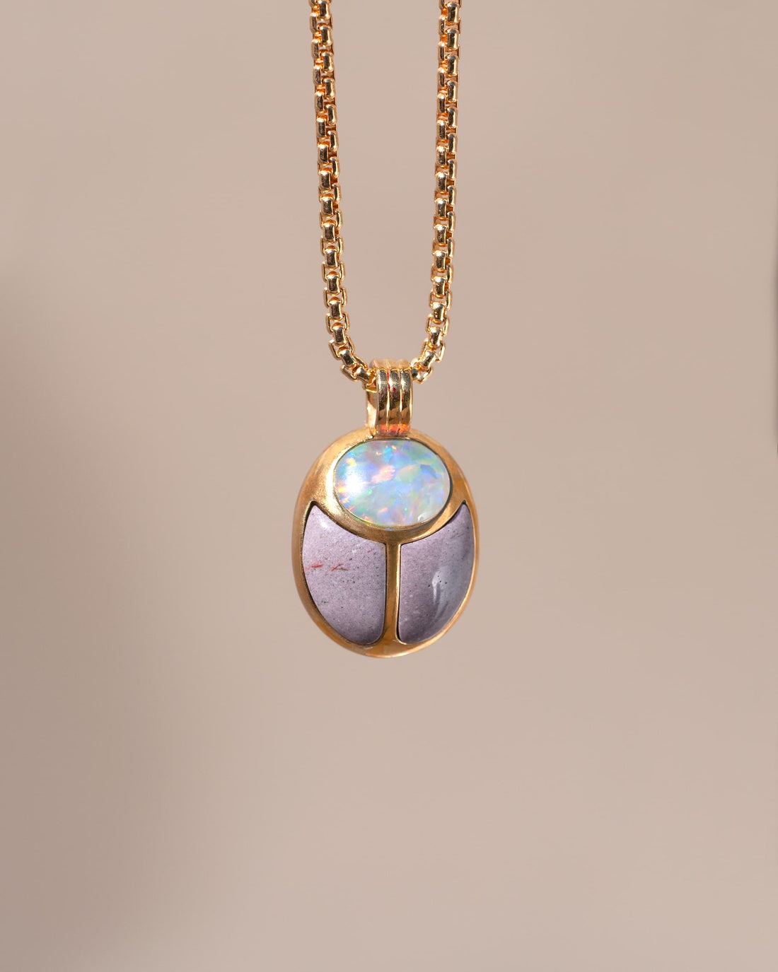 vermeil scarab pendant
