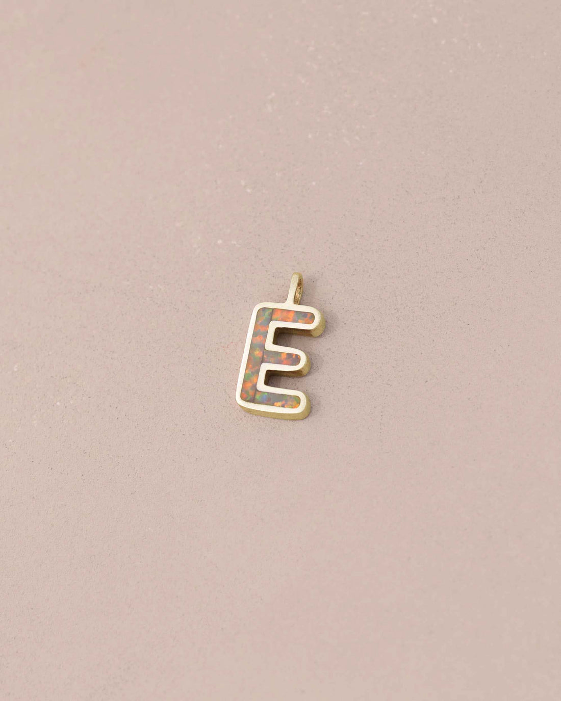Letter Charm - Jelly Opal - 14K Yellow Gold