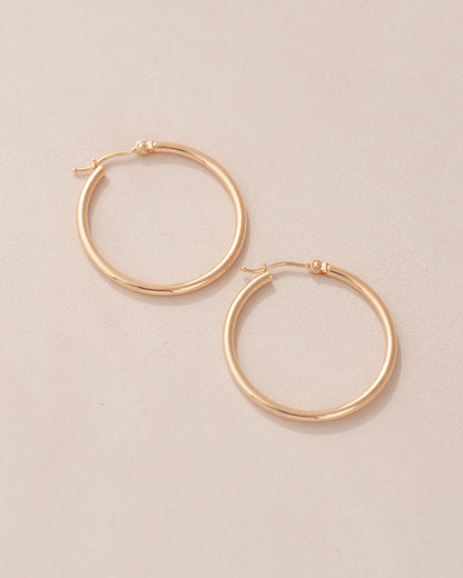 Everyday Hoops - 14K Yellow gold