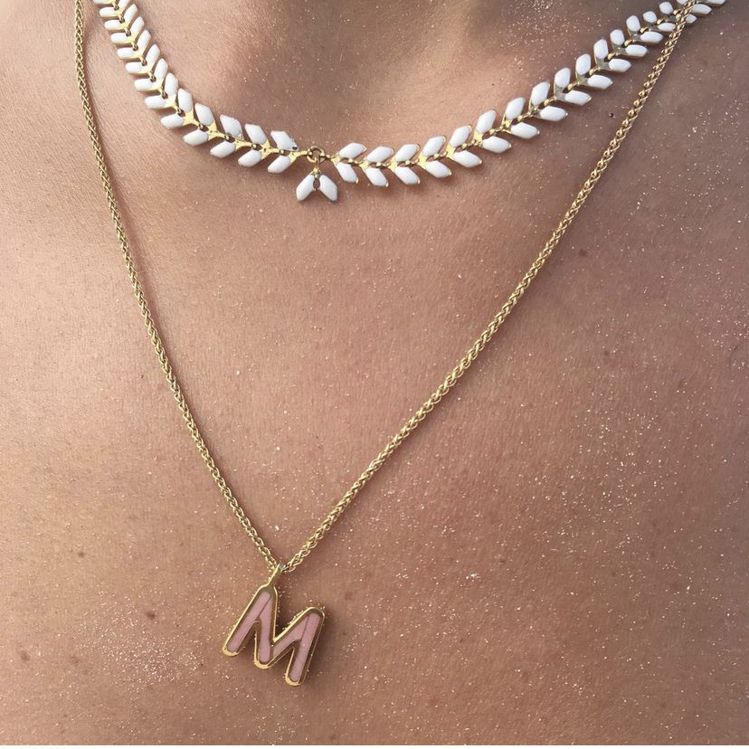 Two necklaces on a person&