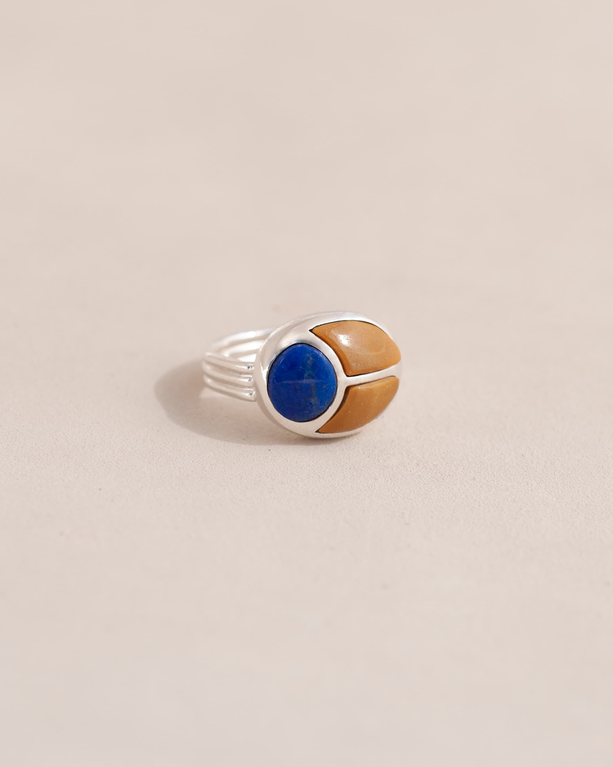 SunRa Ring - Lapis Lazuli and Mookaite - Silver