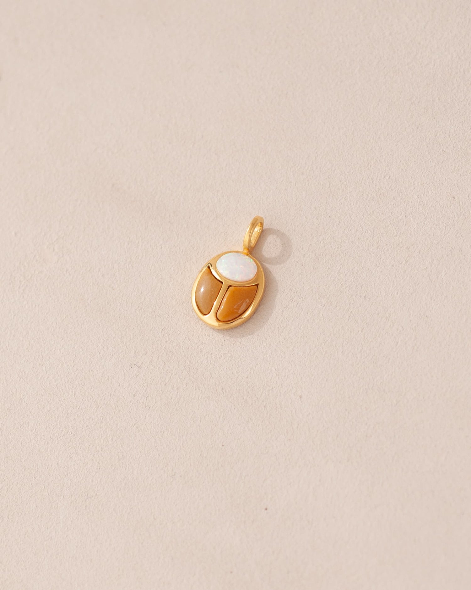 SunRa Charm - Jelly Opal and Mookaite - 14K Gold