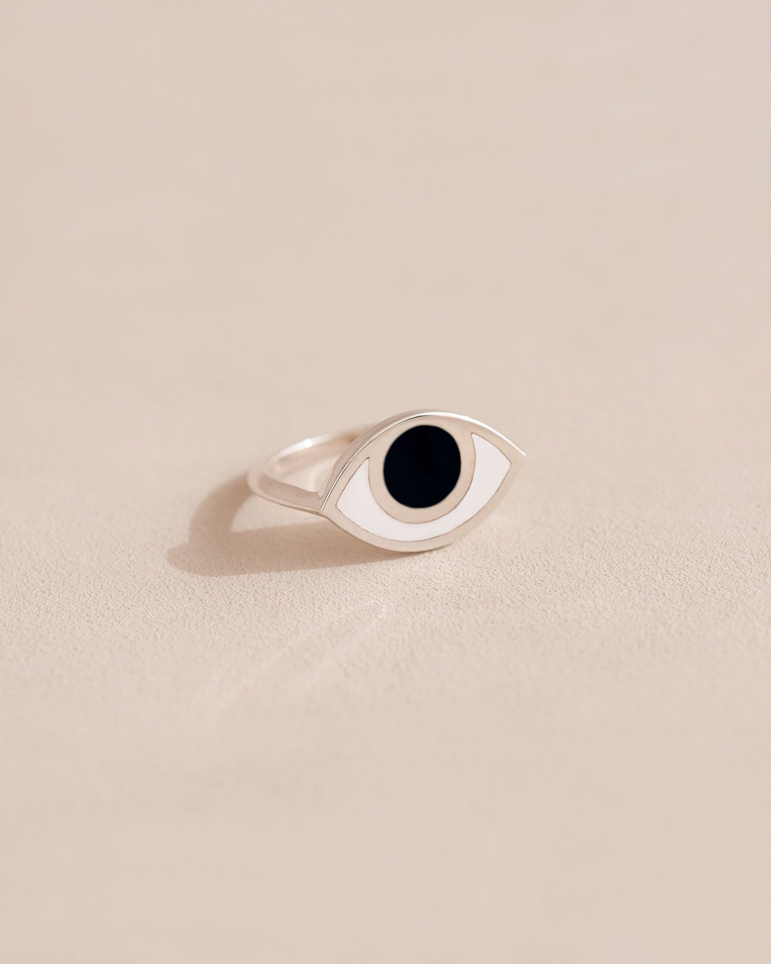 Third Eye ring - Onyx - Silver