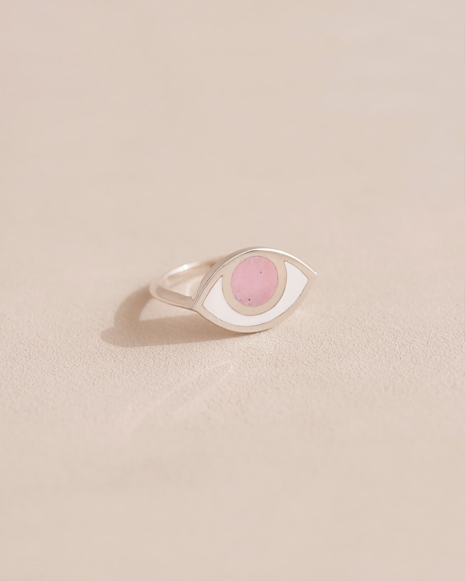 Third Eye ring - Pink Opal - Silver