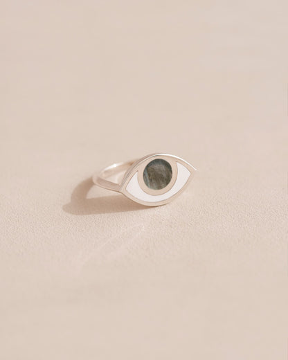 Third Eye ring - Labradorite - Silver