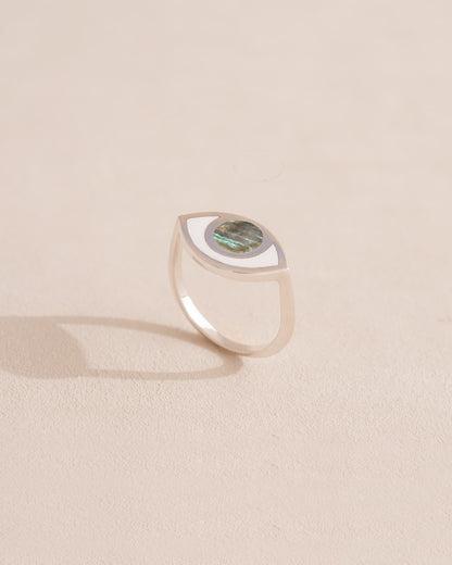 Third Eye ring - Labradorite - Silver