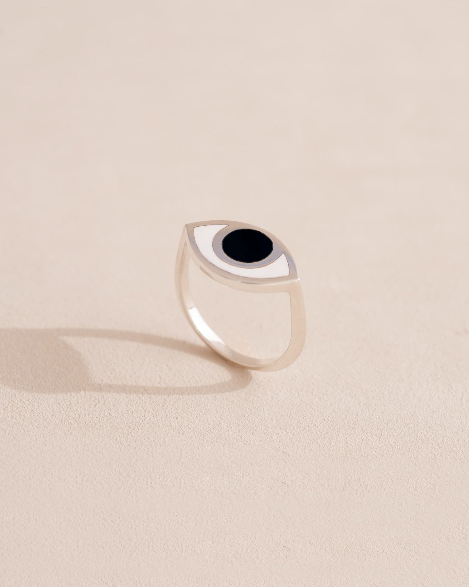Third Eye ring - Onyx - Silver