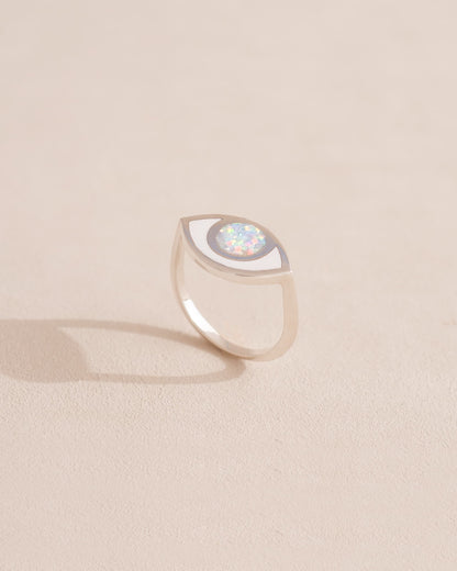 Third Eye ring - Jelly Opal - Silver