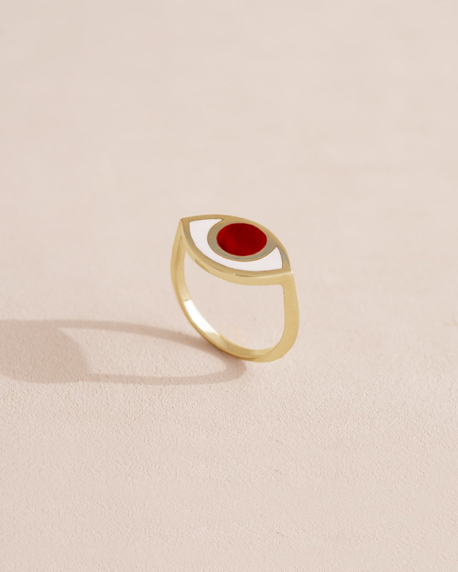 Third Eye ring - Carnelian - 14K Yellow Gold