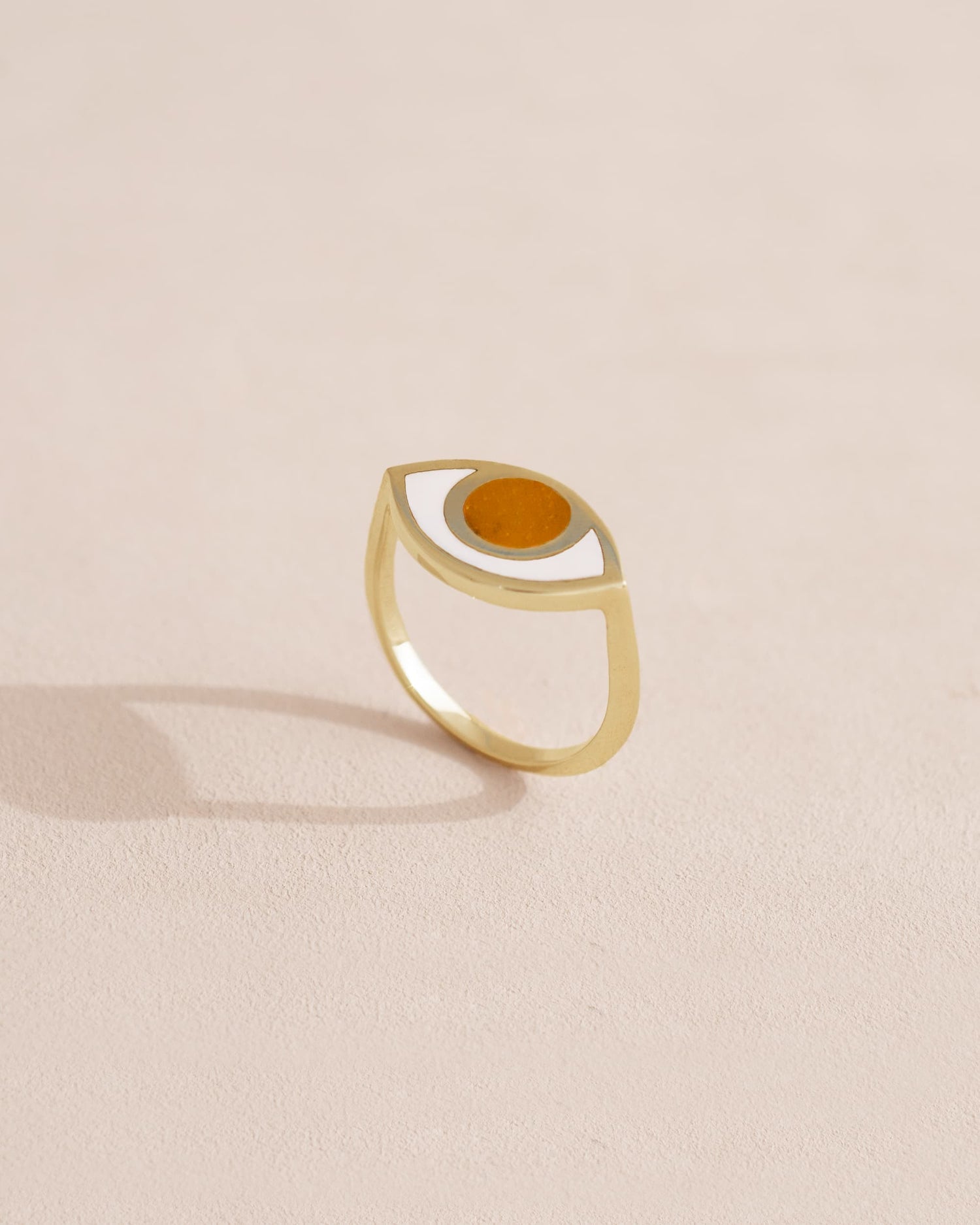 Third Eye ring - Mookaite - 14K Yellow Gold