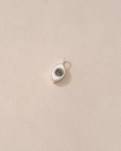 Third Eye charm - Labradorite - Silver