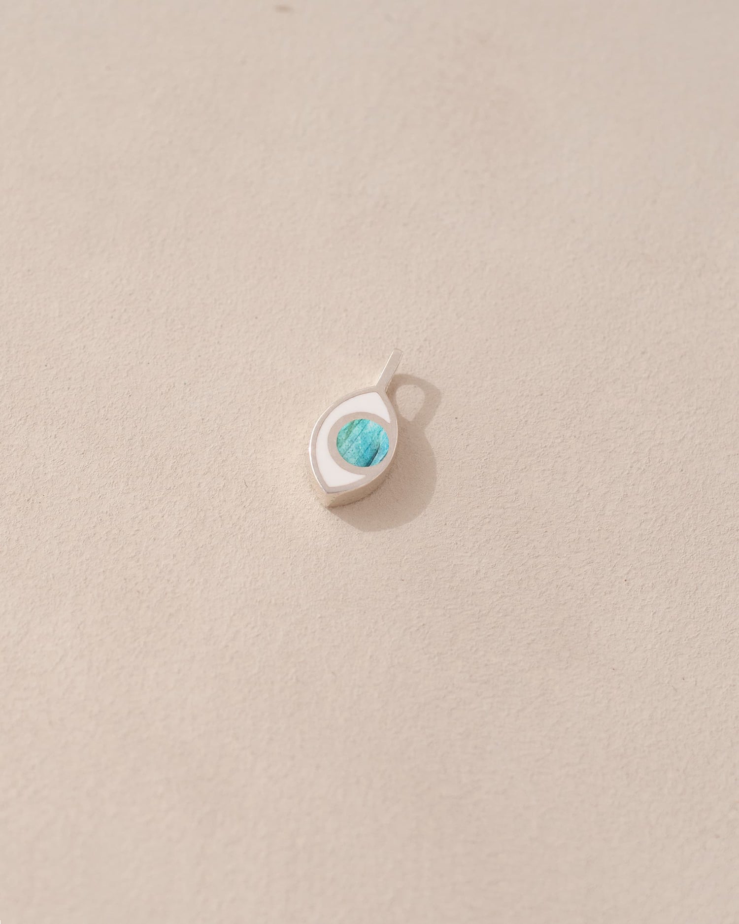 Third Eye charm - Labradorite - Silver