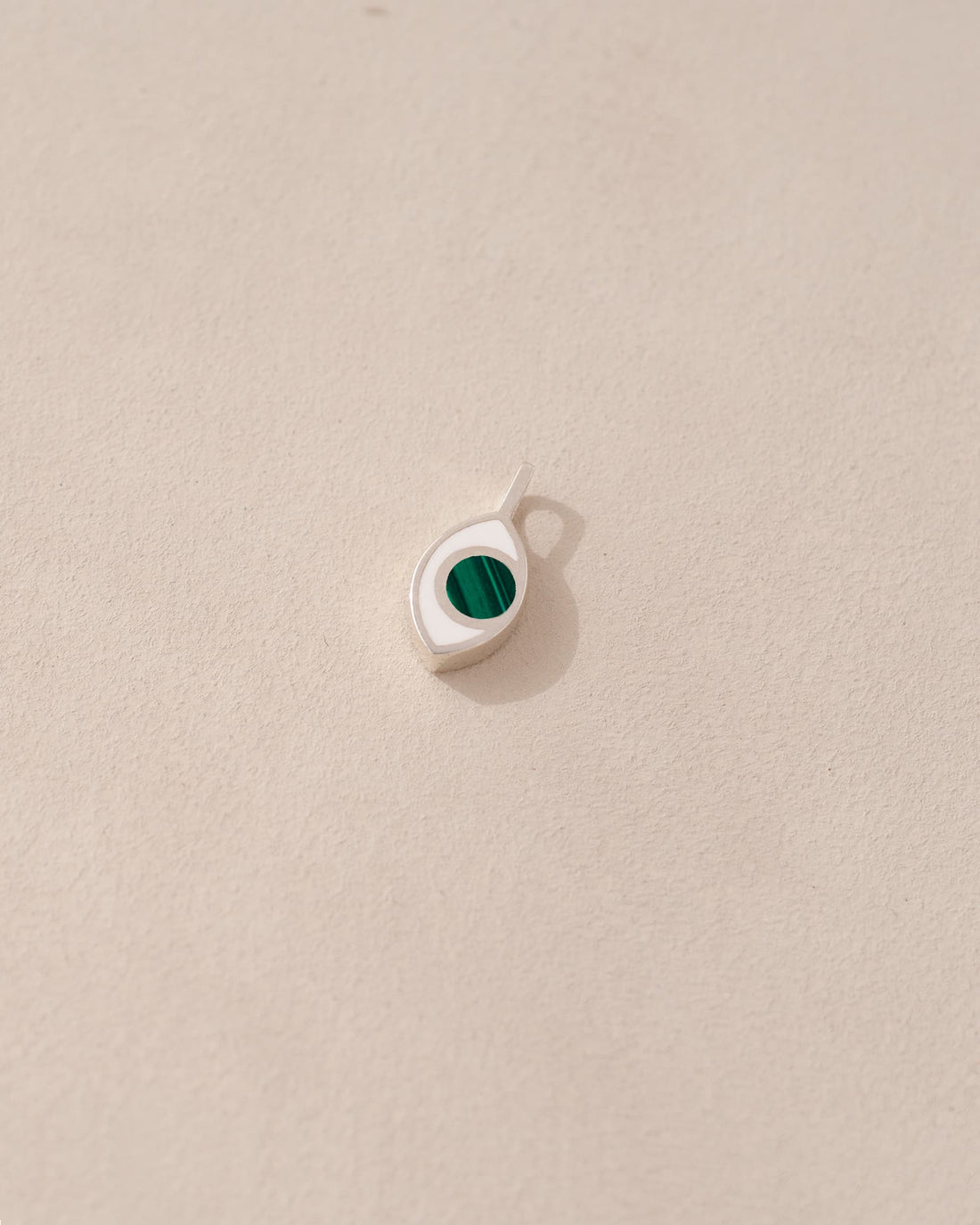 Third Eye charm - Malachite - Silver