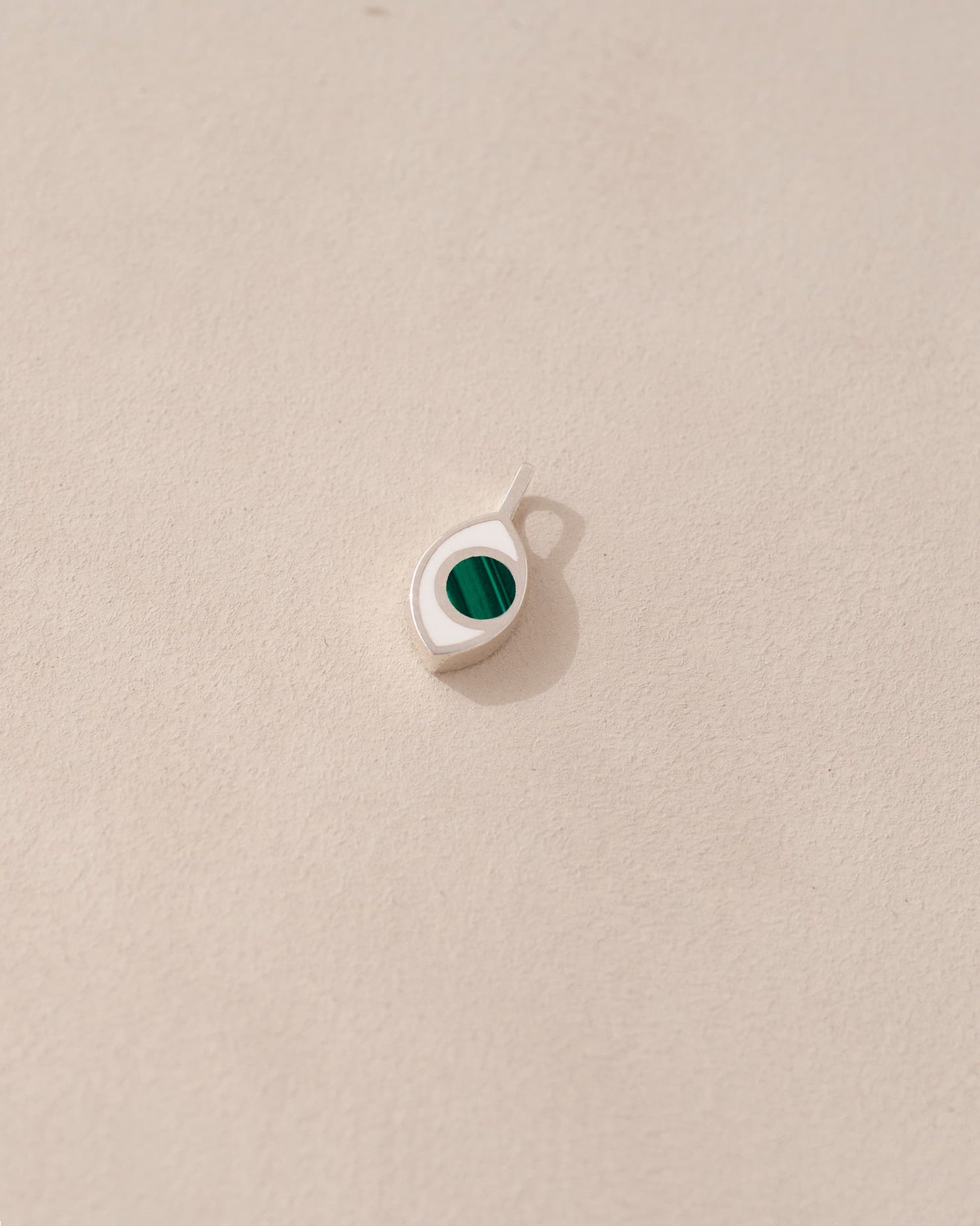 Third Eye charm - Malachite - Silver