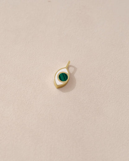 Dije de tercer ojo - Cornalina - Oro amarillo de 14 quilates