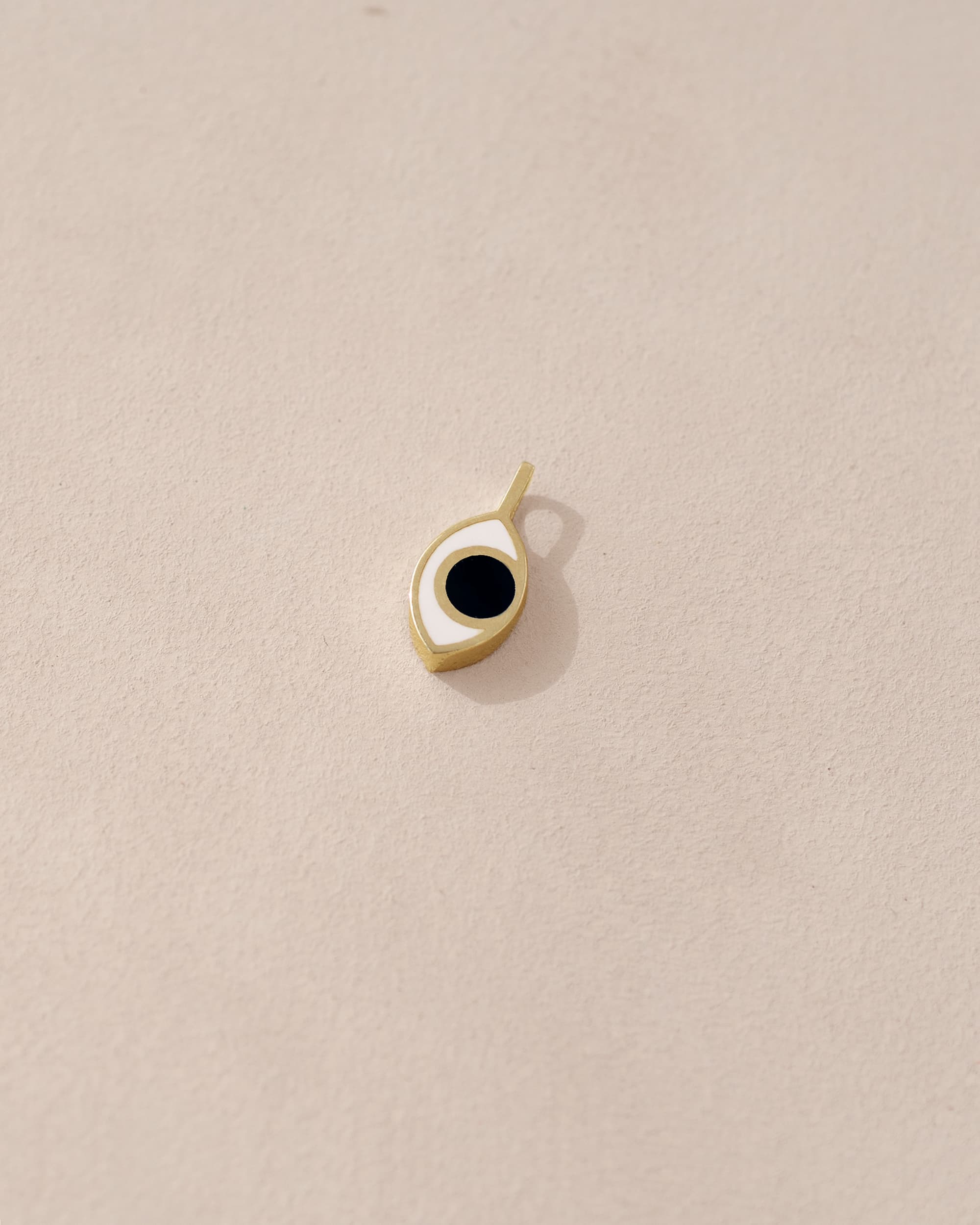 Third Eye charm - Onyx - 14K Yellow Gold