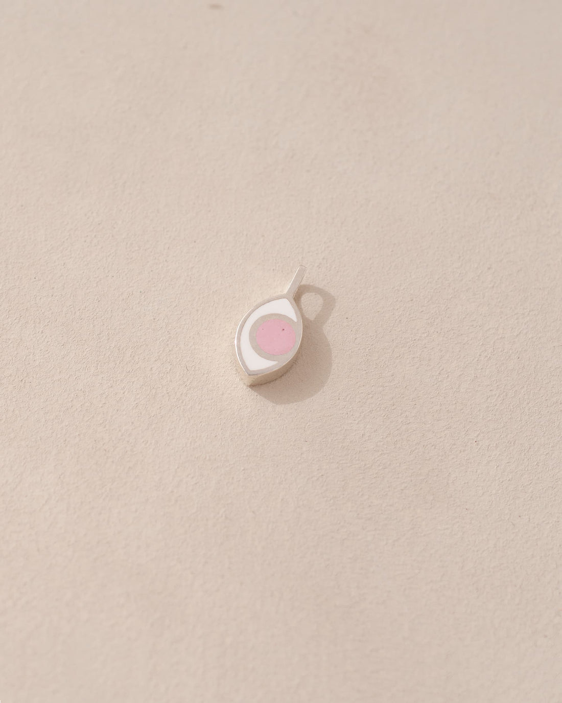Third Eye charm - Pink Opal - Silver