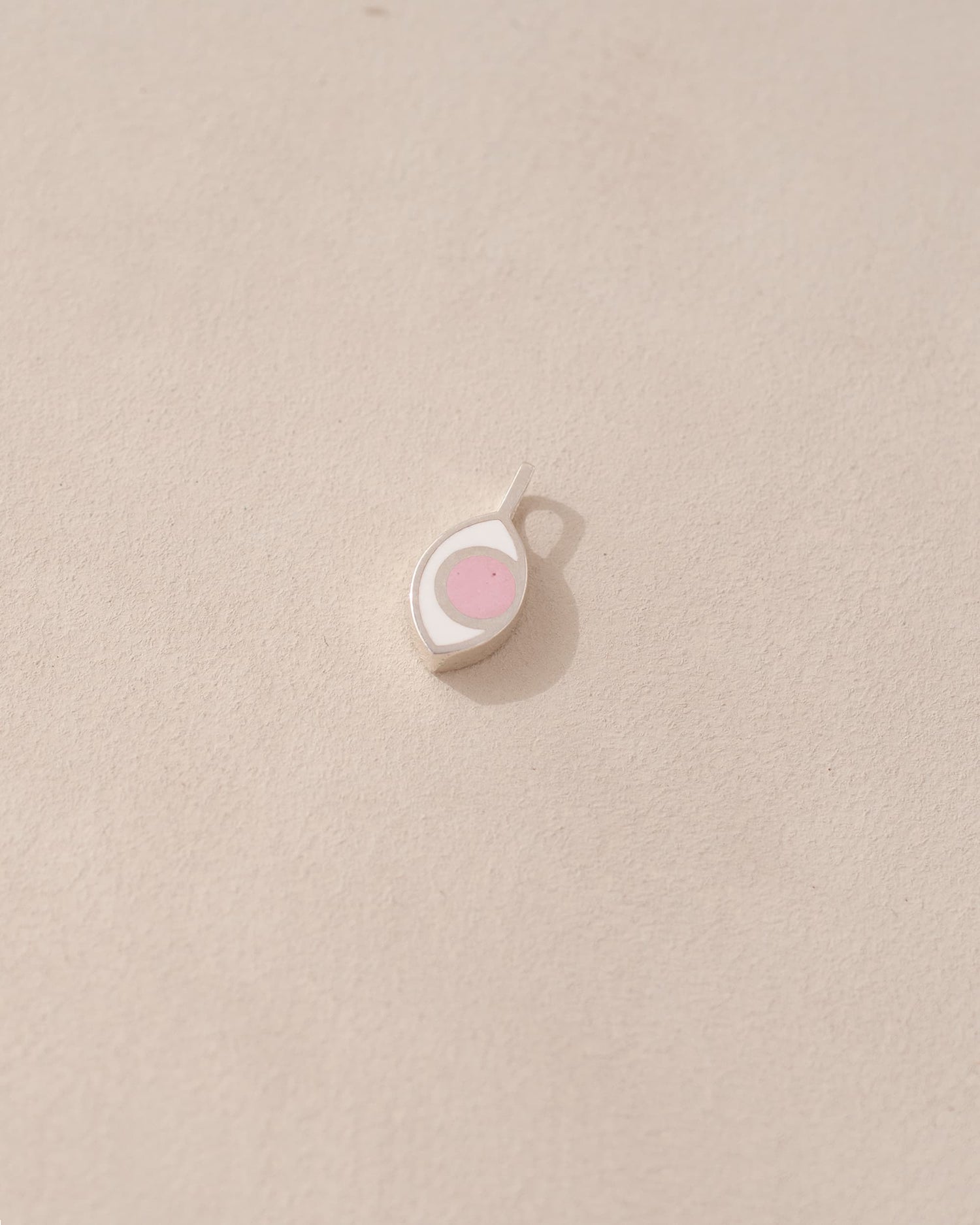 Third Eye charm - Pink Opal - Silver