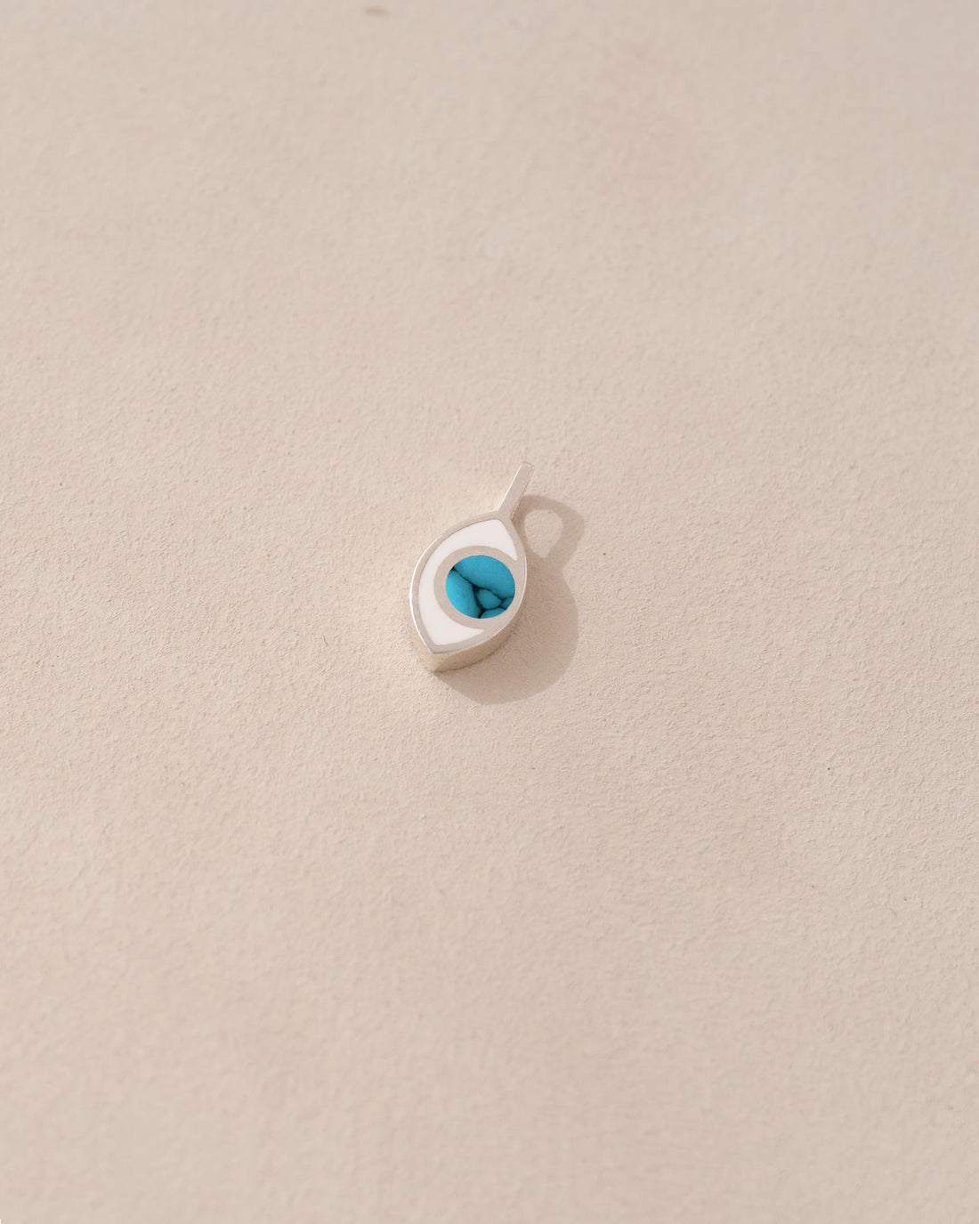 Third Eye charm - Turquoise - Silver
