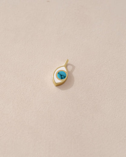 Dije de tercer ojo - Cornalina - Oro amarillo de 14 quilates