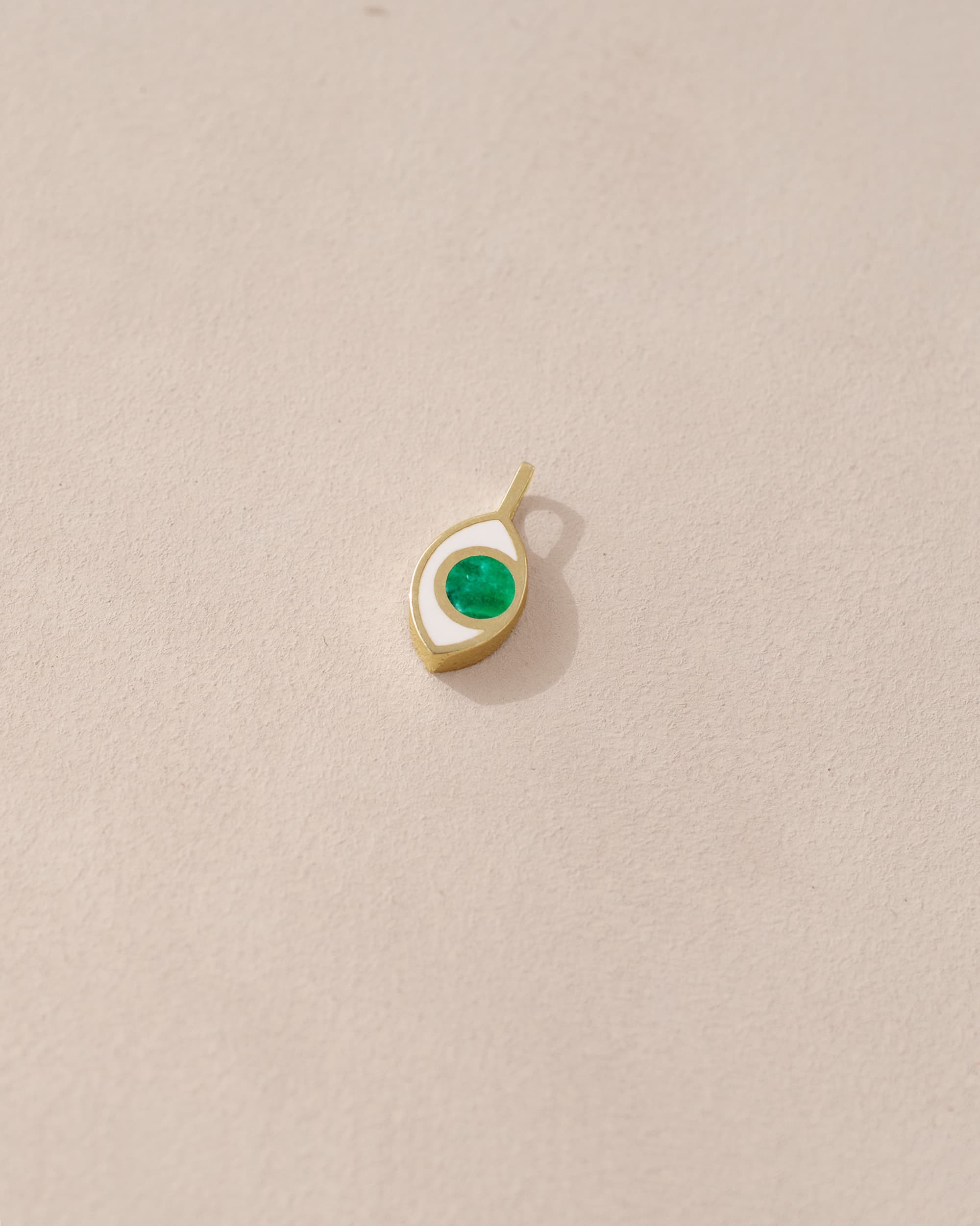 Dije de tercer ojo - Cornalina - Oro amarillo de 14 quilates