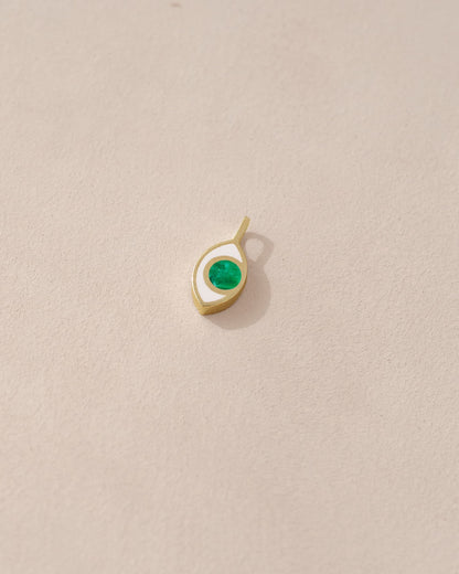 Dije de tercer ojo - Cornalina - Oro amarillo de 14 quilates