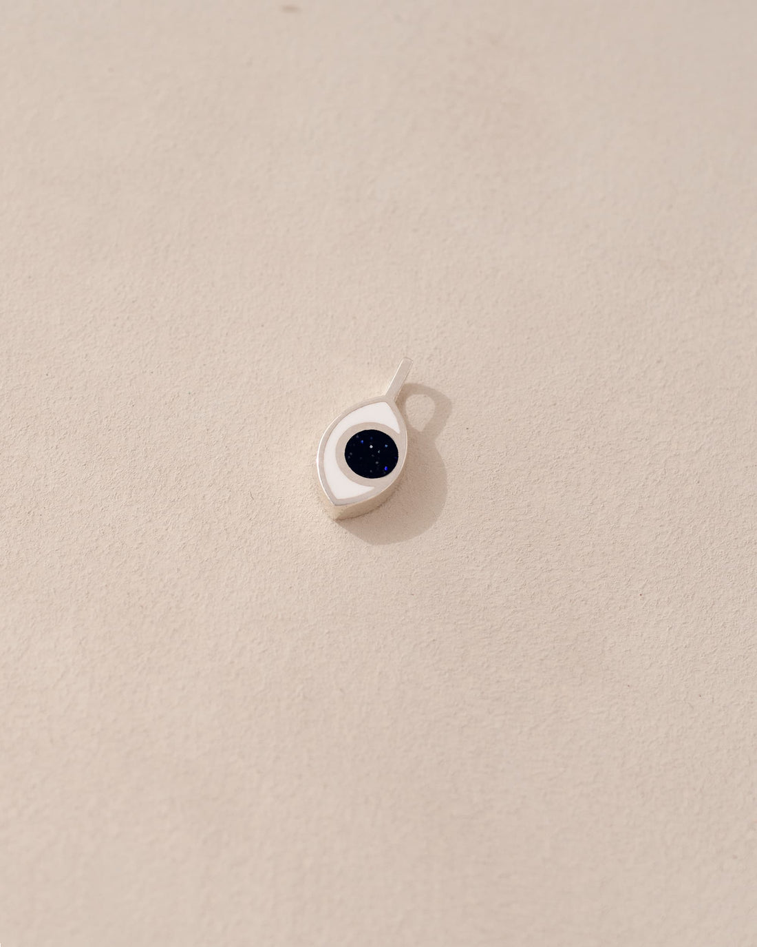 Third Eye charm - Goldstone - Silver