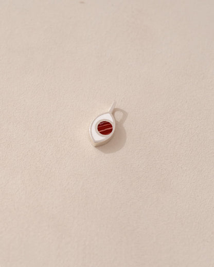 Dije de tercer ojo - Cornalina - Oro amarillo de 14 quilates