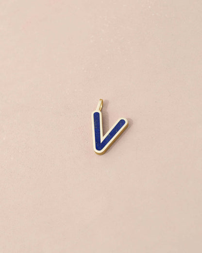 Blue and gold letter &