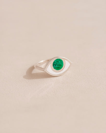 Third Eye ring - Variscite - Silver