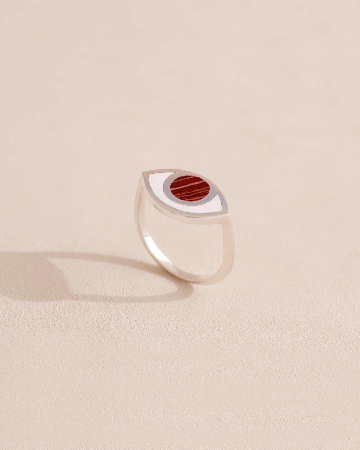 Third Eye ring - Snakeskin Jasper - Silver