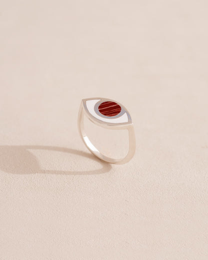 Third Eye ring - Snakeskin Jasper - Silver